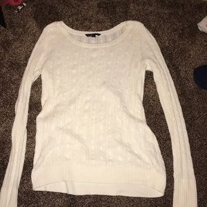 American eagle white sweater